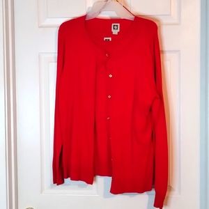 Cozy knit 2 pieces Cardigan, size L, Anne Klein